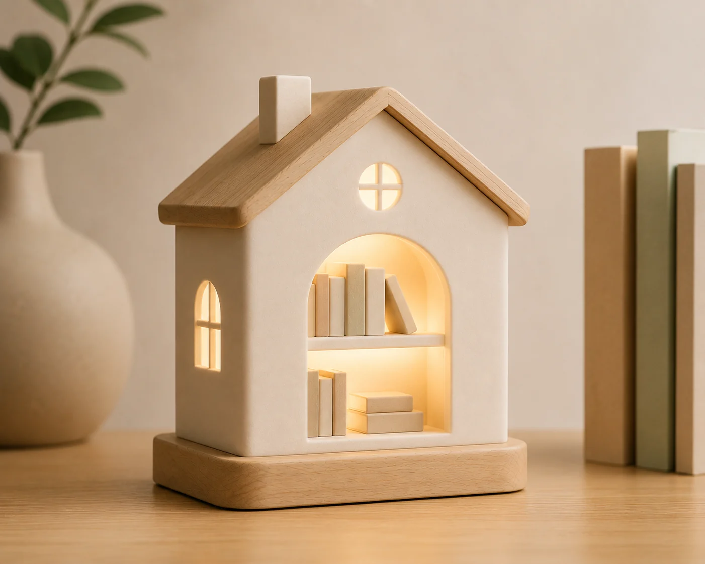 Little Library glowing softly